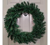 Samuel ALEXANDER 60cm Plain Green Christmas Wreath with160 Tips