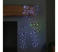 Samuel Alexander 60cm x 33cm Light up FlexiBrights Reindeer Snowman with 164 Multi-Coloured LEDs