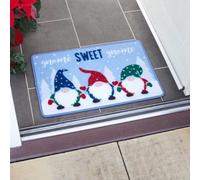 Samuel Alexander 60Cm X 40Cm Gnome Sweet Gnome Fabric Christmas Doormat