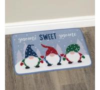 Samuel ALEXANDER 60cm x 40cm Gnome Sweet Gnome Fabric Christmas Doormat