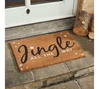 Samuel Alexander 60cm x 40cm Jingle All The Way Coir Doormat with PVC Backing