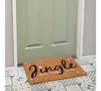 Samuel ALEXANDER 60cm x 40cm Jingle All The Way Coir Doormat with PVC Backing