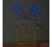 Samuel Alexander 60cm x 45cm Light up FlexiBrights Santa Down Chimney with 223 Multi-Coloured LEDs