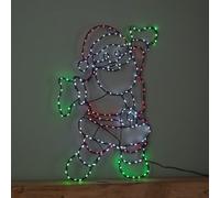 Samuel Alexander 60cm x 45cm Light up FlexiBrights Santa with 247 Multi-Coloured LEDs