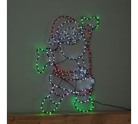 60cm x 45cm Light up FlexiBrights Santa with 247 Multi-Coloured LEDs