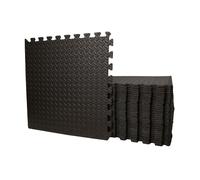 Samuel Alexander 60cm x 60cm 8 Piece Eva Foam Protective Tile Floor Mats in Black