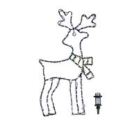 60cm x 33cm Light up FlexiBrights Reindeer Snowman with 164 Multi-Coloured LEDs