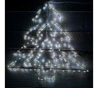 Samuel Alexander 62Cm Multi Function Led White Metal Frame Christmas Tree Silhouette Decoration