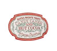 Samuel ALEXANDER 62cm Red and White Christmas Candy Canes Metal Sign Decoration