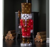 Samuel Alexander 65Cm Light Up Acrylic Christmas Nutcracker Decoration With 80 White Leds