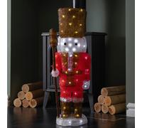 Samuel Alexander 65cm Light up Acrylic Christmas Nutcracker Decoration with 80 White LEDs