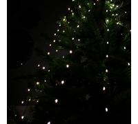 Samuel Alexander 672 LED 2.1m Lumineo Sparkle Indoor Outdoor Christmas Tree Waterfall Lights Green Wire with Tree Loop in Warm White