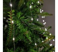 Samuel Alexander 672 LED 2.1m Lumineo Sparkle Indoor Outdoor Christmas Tree Waterfall Lights Silver Wire with Tree Loop in Warm White