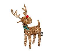 Samuel ALEXANDER 67cm Battery Operated Light up Brown Christmas Reindeer with Red Nose & 80 Warm White LEDs