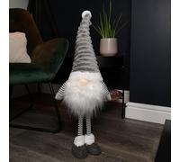 Samuel ALEXANDER 67cm Standing Plush Christmas Gonk with Grooved Hat in Grey