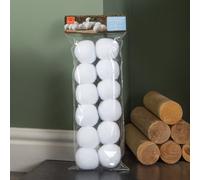 Samuel Alexander 6Cm 12 Pack Of White Fabric Christmas Faux Snowballs