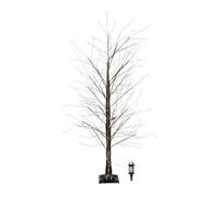 Samuel ALEXANDER 6ft (1.8m) Light up Black Micro Dot Christmas Tree with 1300 Static & Twinkling Warm White LEDs