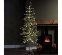 Samuel Alexander 6Ft (1.8M) Light Up Christmas Pine Needle Tree With 300 Warm White Leds And Metal Stand