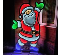 Samuel Alexander 6ft (1.8m) Tall Light up Santa Christmas Infinity Decoration with Multi-Coloured LEDs