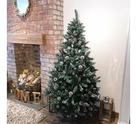 Samuel Alexander 6ft (180cm) Rocky Mountain Pine Green Artificial Christmas Tree Snow Tip & Pine Cones Samuel Alexander Green