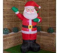 Samuel Alexander 6Ft (190Cm) Led Christmas Inflatables Outdoor Santa Claus With Gifts Decorations