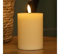 Samuel Alexander 7.5Cm X 10Cm Cream Wax Melted Pool Effect Candle With Timer Function And Warm White Led