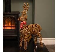 Samuel Alexander 70cm Battery Operated Light up Brown Christmas Reindeer with 80 Warm White LEDs Samuel Alexander Brown