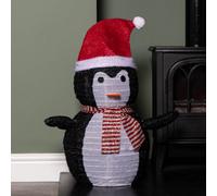 Samuel Alexander 70Cm Battery Operated Pop Up Christmas Penguin With Static & Flashing White Leds