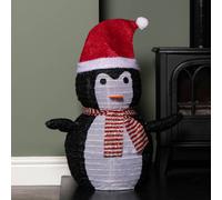Samuel Alexander 70cm Battery Operated Pop up Christmas Penguin with Static & Flashing White LEDs
