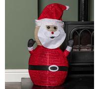 Samuel Alexander 70Cm Battery Operated Pop Up Christmas Santa With Static & Flashing White Leds