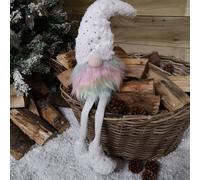 Samuel Alexander 70cm Festive Christmas Rainbow Haired Plush Gonk Dangly Legs & Starry Hat Samuel Alexander Multicolor