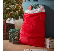 Samuel Alexander 70Cm Large Red And White Christmas Santa Gift Sack With Drawstring