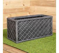 Samuel Alexander 70cm Lazio Grey Plastic Pewter Effect Garden Patio Plant Pot Planter Samuel Alexander Grey