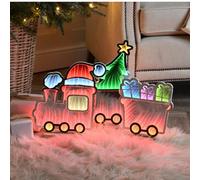 Samuel ALEXANDER 70cm Light up Infinity Christmas Train with 2 Carriages and Multi-Coloured LEDs