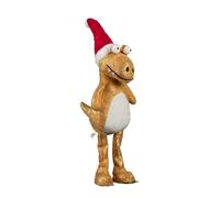 Samuel Alexander 70cm Tall Gold Plush Santa-Saurus Dino Decoration with Santa Hat Samuel Alexander Gold