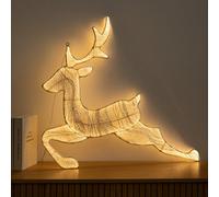 Samuel Alexander 71Cm Light Up Gold Aura Leaping Christmas Reindeer With Leds