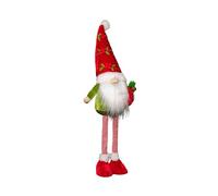 Samuel ALEXANDER 71cm Standing Christmas Gonk with Santa Hat and Extendable Legs in Reg and Green