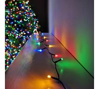 Samuel Alexander 720 LED 57.5m Indoor Outdoor Christmas Multi Function Mains Operated String Lights with Timer in Multicoloured