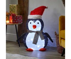 Samuel Alexander 72Cm Battery Operated Light Up Pop Up Christmas Penguin With Cool White Leds