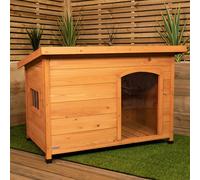Samuel Alexander 72cm x 1.04m Medium Outdoor Garden Cosy Wooden Dog House Kennel with Window