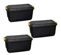 Samuel ALEXANDER 75L Heavy Duty Plastic Storage Box with Lockable Lid on Wheels (3)