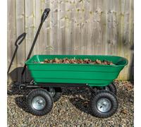 Samuel Alexander 75L Heavy Duty Tipping Garden Dump Truck with 200kg Capacity with Wheels & Pull Handle in Green Samuel Alexander Green