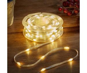 Samuel Alexander 75M Light Up Christmas Two Tone String Lights With 1000 Warm White & Cool White Leds