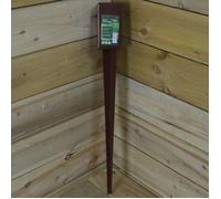 Samuel Alexander 75mm x 75mm (3"x 3") Metal Garden Fence Post Holder & Spike