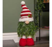 Samuel Alexander 76Cm Red And White Christmas Tree Standing Gonk With Striped Hat And Extendable Legs