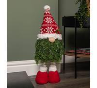 Samuel Alexander 76cm Red & White Christmas Tree Standing Gonk with Snowflake Hat & Extendable Legs Samuel Alexander Multicolor