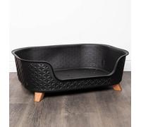 Samuel Alexander 77Cm X 58Cm Black Plastic Raised Pet Basket With Legs