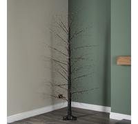 Samuel Alexander 7Ft (2.10M) Tall Light Up Black Micro Dot Christmas Tree With 1600 Warm White Leds