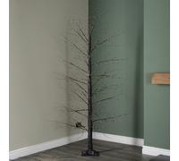 Samuel Alexander 7ft (2.10m) Tall Light up Black Micro Dot Christmas Tree with 1600 Warm White LEDs