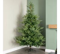 Samuel Alexander 7ft (2.1m) Green Artificial Real Look Grandis Fir Christmas Tree with 2326 Tips & Metal Stand Samuel Alexander Green
